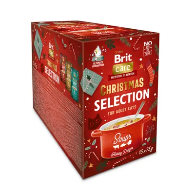 Sparpaket Brit Care Katzensuppen 30 x 75 g - Weihnachts-Mix