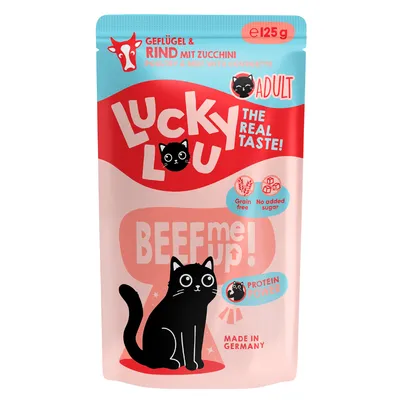 Paquet économique Lucky Lou adulte 48 x 125 g - Volaille & bœuf