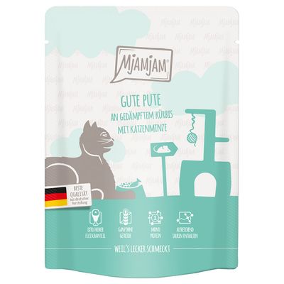 MjAMjAM 6 x 300 g pour chat dinde, potiron