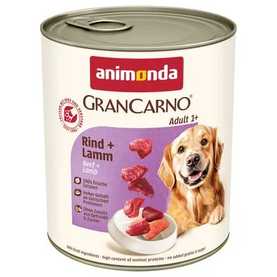 animonda GranCarno Original Adult 6 x 800 g - Rund & Eendenhart