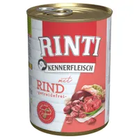 Výhodné balenie RINTI Kennerfleisch 24 x 400 g - mix hovädzie, hydinové srdiečka