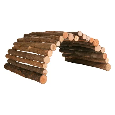 Pod de lemn flexibil din crengi naturale, potrivit ca ascunzătoare sau pasaj pentru animale mici.