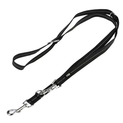 TIAKI Reflective Rubber, повод за кучета, черен - Д 200 см, Ш 20 мм