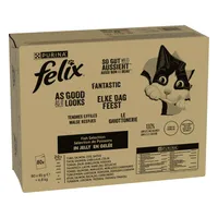 Megapack Felix Fantastic kapsičky 80 x 85 g - hovězí, kuře, kachna, jehněčí