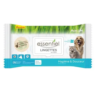 Essentiel Unscented Wipes - 2 x 50 piece