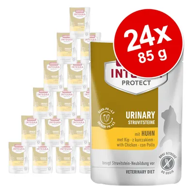 Animonda Integra Protect Urinary Struvite Stones with chicken, grain-free, 24x 85g. Prevents new struvite stones, Veterinary Diet, urinary pH <6.5.