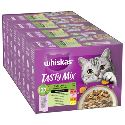 Голяма опаковка Whiskas Tasty Mix паучове 96 x 85 г Голяма опаковка Whiskas Tasty Mix паучове 96 x 85 г