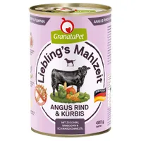 GranataPet Repas 6 x 400 g pour chien - Angus bœuf & courge