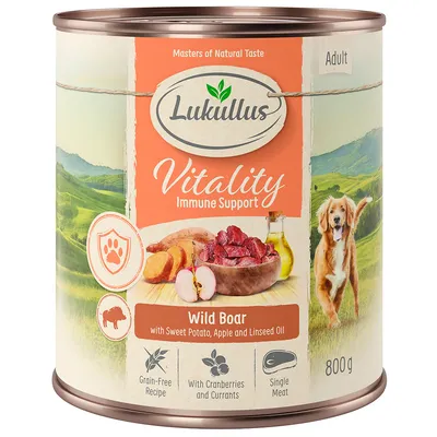 Lukullus Vitality immunsystem: Villsvin (kornfritt) 