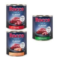 Sparpaket Rocco Classic 12 x 800 g - Exklusiv-Mix: Rind pur, Rind/Lachs, Rind/Ente