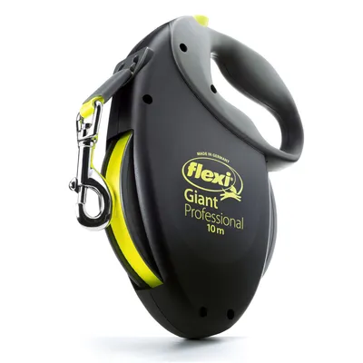 flexi Giant Professional Gurt-Leine, 10 m - schwarz / neongelb