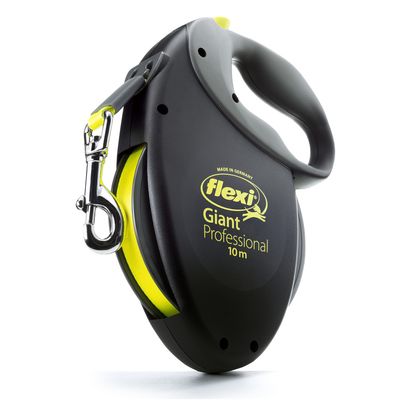 flexi Giant Professional Gurt-Leine, 10 m schwarz / neongelb
