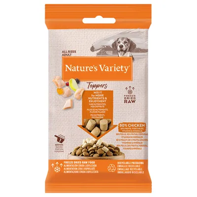 GRATIS! Nature's Variety Freeze Dried Toppers Pollo, 15g - gratis per te!