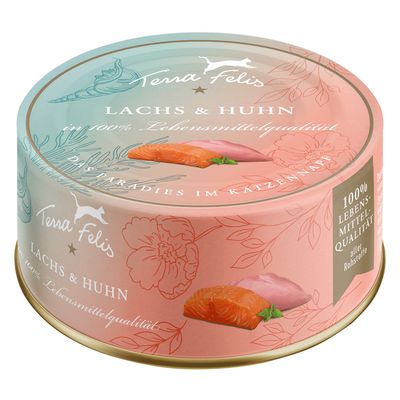 Terra Felis 12 x 80 g Saumon & poulet