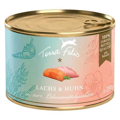 Terra Felis 24 x 200 g - Pack Ahorro - Salmón y pollo