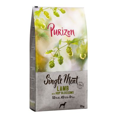 Purizon Single Meat, jagnięcina z groszkiem oraz kwiatami chmielu 12 kg