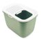 Savic Hop In cat litter box botanical green / white