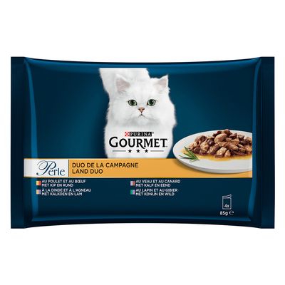 Purina Gourmet Perle en sobres 4 x 85 g - Pack mixto Pack mixto 6 (4 variedades de Dúo de carnes)