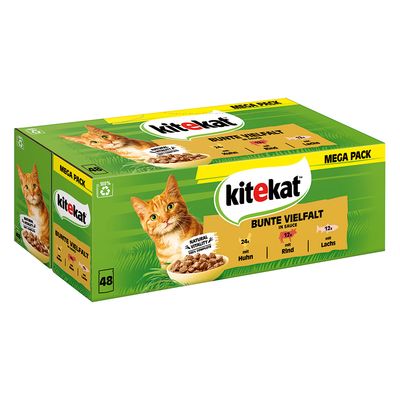 Mégapack Kitekat 48 x 85 g pour chat repas du chasseur en sauce