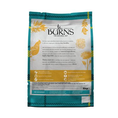 Burns Adult & Senior Toy & Small Breed Original - Chicken & Rice - 6kg