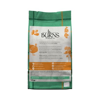 Burns Adult & Senior Sensitive Grain-Free - Turkey & Potato - Economy Pack: 2 x 12kg