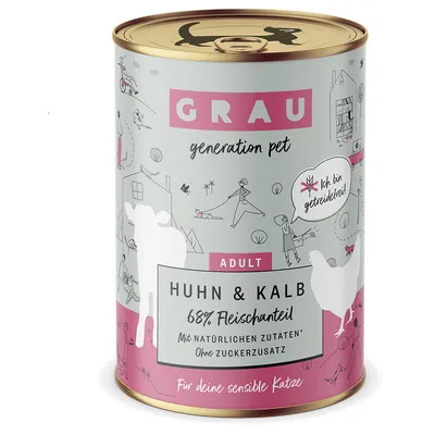 Ekonomipack: GRAU Gourmet Grain Free 24 x 400 g - Kyckling & kalv