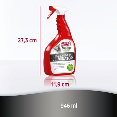 Nature's Miracle Ultimate Stain & Odour Eliminator, екстра силна биоензимна формула. Безопасен за домашни любимци и дома. Подходящ за килими, подове, мебели и тъкани.
