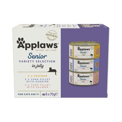 Applaws Senior, 6 x 70 g Pakiet mieszany (3 smaki)