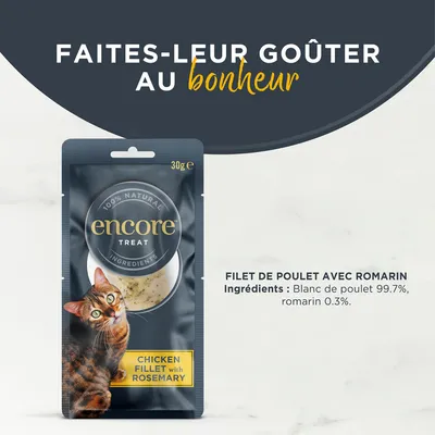 Encore Filet de poulet au romarin pour chat - 6 x 30 g