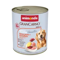Sparpaket Animonda Grancarno Adult Single Protein Sensitiv 24 x 800 g - Reines Huhn & Kartoffeln
