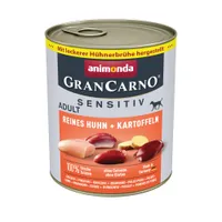 Lot économique Animonda GranCarno Adult Sensitive 24 x 800 g pour chien - pur poulet & pommes de terre