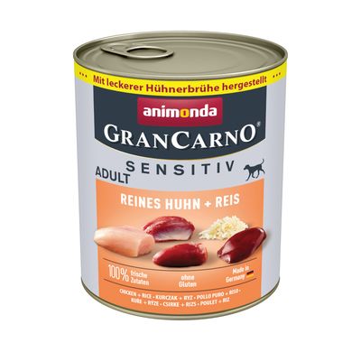 animonda GranCarno Adult Sensitive 6 x 800 g Reines Huhn & Reis
