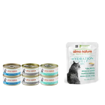 24 x 70 g Almo Nature HFC + 6 x 50 g Almo Nature Hydration Help voor een speciale prijs! - HFC Mixpakket tonijn (3 soorten) 24 x 70 g 24 x 70 g Almo Nature HFC + 6 x 50 g Almo Nature Hydration Help voor een speciale prijs! - HFC Mixpakket tonijn (3 soorten) 24 x 70 g