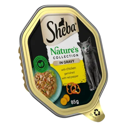 Sheba Nature's Collection Trays 22 x 85g - Chicken & Red Pepper in Gravy (22 x 85g) Sheba Nature's Collection Trays 22 x 85g - Chicken & Red Pepper in Gravy (22 x 85g)