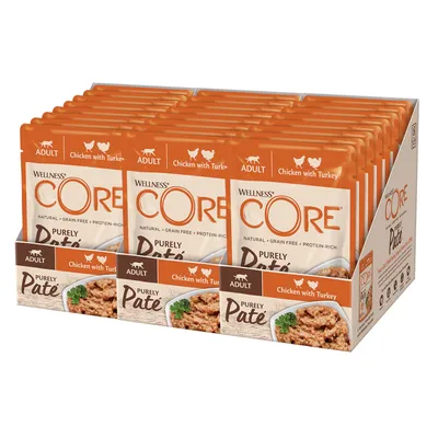Sparpaket Wellness Core Cat Adult Purely Paté 48 x 85 g - Huhn & Pute