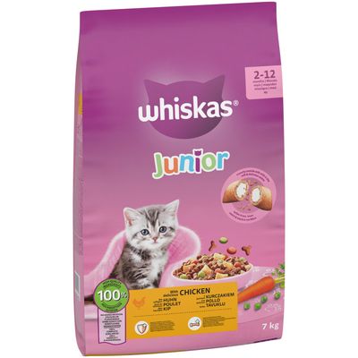 Our Purrfect Promise: with high-quality protein, crunchy on the outside with milk in the soft and delicious centre, with tasty carrots and peas.