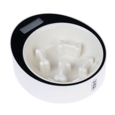 TIAKI Smarter Anti-Schling-Napf mit Waage L 22 x B 24,5 x H 8 cm (bis 2 kg)