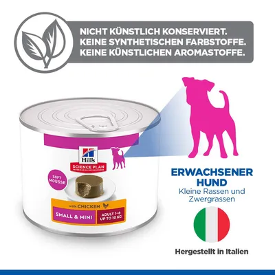 Hill's Science Plan Adult Small & Mini Hund Nassfutter Mousse - Huhn (24 x 200 g)