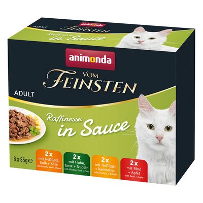 animonda vom Feinsten Adult Raffinesse i Sauce Adult blandingspakke 8 x 85 g