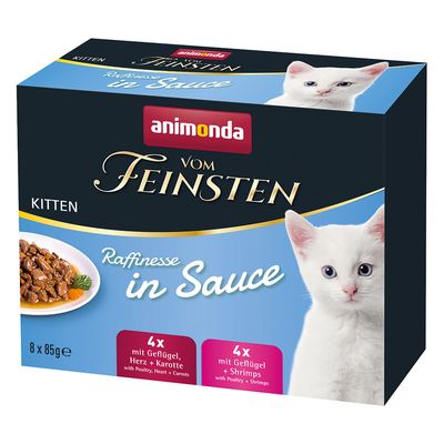 animonda vom Feinsten Kitten изысканный корм в соусе, ассорти в упаковке 8 x 85г