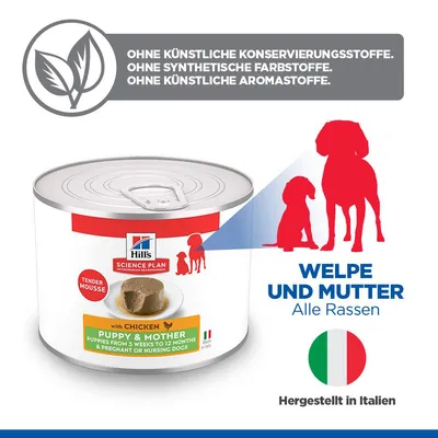 Hill's Science Plan Puppy & Mother Tender Mousse - Huhn (12 x 200 g)