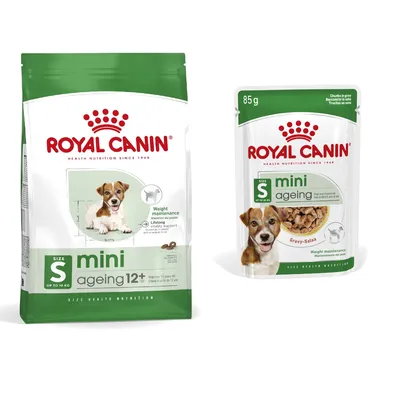 Royal Canin Size Dry Dog Food + Royal Canin Wet Dog Food - 15% Off! * - Mini Ageing 12+ (3.5kg) + Mini Ageing in Gravy (12 x 85g)