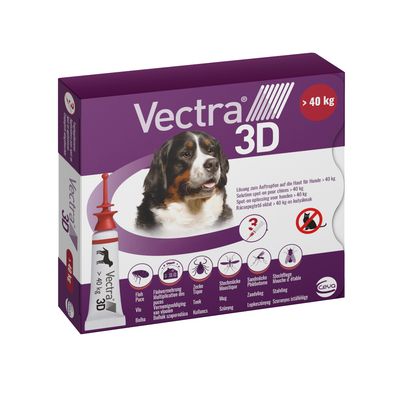Vectra 3D voor Honden > 40 kg 6 Pipetten x 8 ml