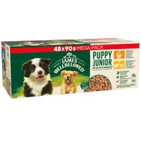 James Wellbeloved Puppy & Junior Hypoallergenic Pouches - Turkey, Lamb & Chicken in Gravy - 48 x 90g