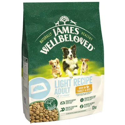 James Wellbeloved Adult Dog Light Hypoallergenic Turkey & Rice - 12kg James Wellbeloved Adult Dog Light Hypoallergenic Turkey & Rice - 12kg