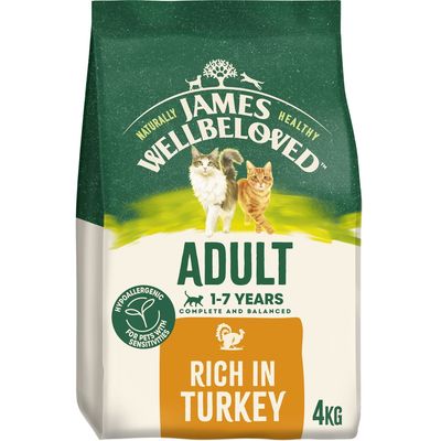Adult 1-7 years complete and balanced food, hypoallergenic for pets with sensitivities, rich in turkey, 4kg