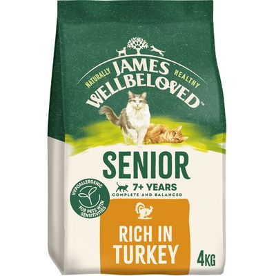 Senior 7+ years complete and balanced food, hypoallergenic for pets with sensitivities, rich in turkey, 4kg