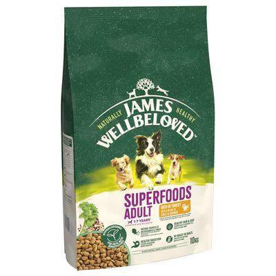 James Wellbeloved Adult Hypoallergenic Superfoods Turkey with Kale & Quinoa 10kg