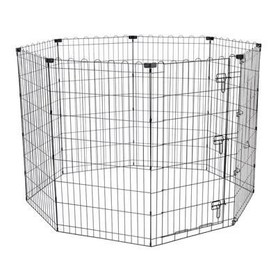 Enclos haut en métal TIAKI pour chiot - 8 panneaux de L 61 x H 106 cm