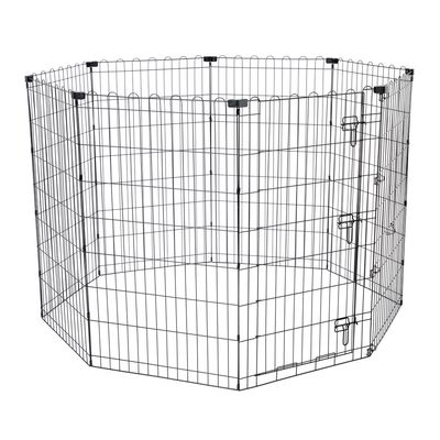 Enclos haut en métal TIAKI pour chiot 8 panneaux de L 61 x H 106 cm